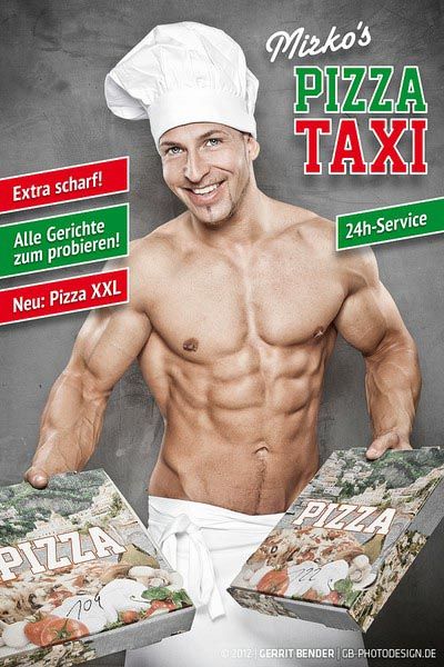 Stripper als Pizzaboy